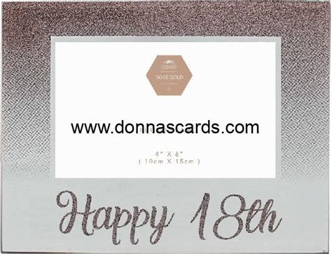 Rose Gold 18th Birthday 6 X 4 Picture Frame — Donnas Cards And Party