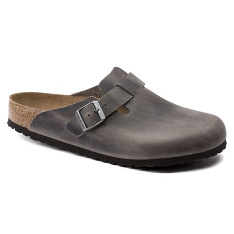 Boston Soft Footbed Oiled Leather Iron Birkenstock