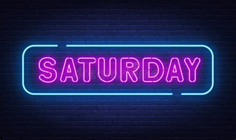 Saturday Neon Sign Stock Illustrations 79 Saturday Neon Sign Stock