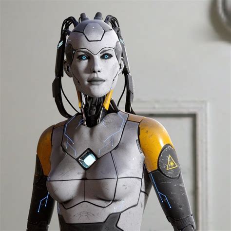 3d Model Sci Fi Female Android Character Female Cyborg Female Robot