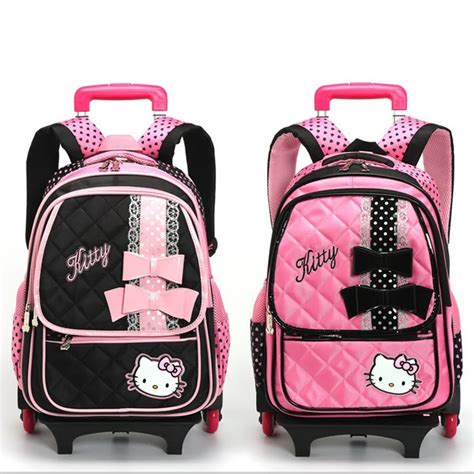 2015 Removable Children Trolley School Bag 6 Wheels Backpacks Bags For