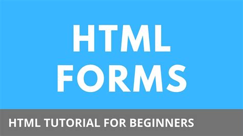 Html Forms Html Tutorial For Beginners Youtube