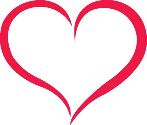 Red Outline Heart Png Image Heart Outline Tattoo Heart Outline Free