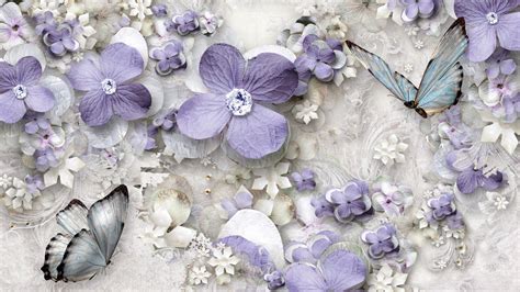 Maze Lavender Butterfly Jewels Paper Summer