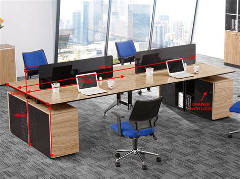 Arisen Pro 4 Person Office Workstation Desk