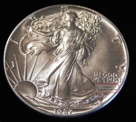 1987 American Silver Eagle Bullion Coin Rare Key Date Choice Gem Bu Nr