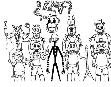 Five Nights At Freddys Coloring Pages Print For Free 120 Images