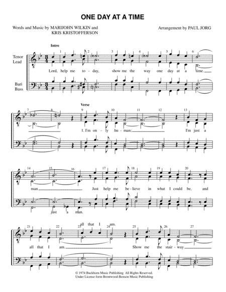 One Day At A Time By Merle Haggard Digital Sheet Music For Sheet