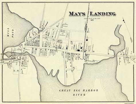 Mays Landing New Jersey Landowner Woolman 1878 30 X 23 Walmart