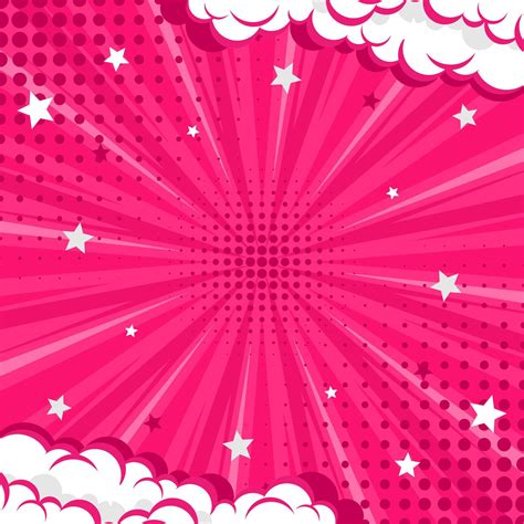 Pink Abstract Comic Background Pop Art Background For Poster Or Book In