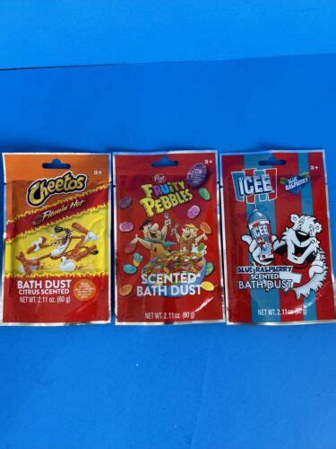 3 Packs Of Scented Bath Dust Icee Slushie Flamin Hot Cheetos And Fruity Pebbles Ebay