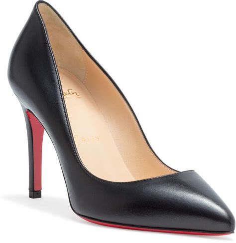 Pigalle 85 Black Leather Pump Christian Louboutin Black Leather