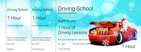 Sep 12, 2019 · driving lesson voucher template free have you made an effort to pick out the ideal present for somebody that is impossible to shop for. Voucher design - Santa Driving Lessons Gift Vouchers ...