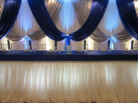 10ft X 20ft Royal Blue With Silver Wedding Backdrop Stage Decoration