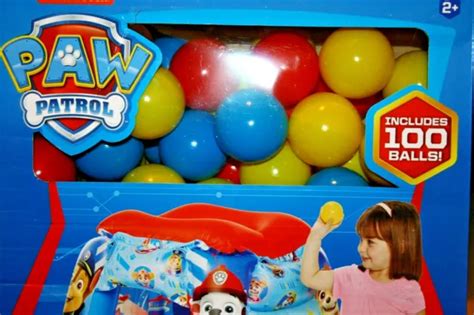 New Paw Patrol Inflatable Playland Ball Pit With 100 Soft Flex Balls