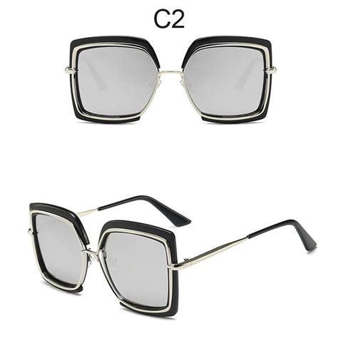 sunglasses women brand designer metal square eyewear 2020 new female shades big mirror sun glasses