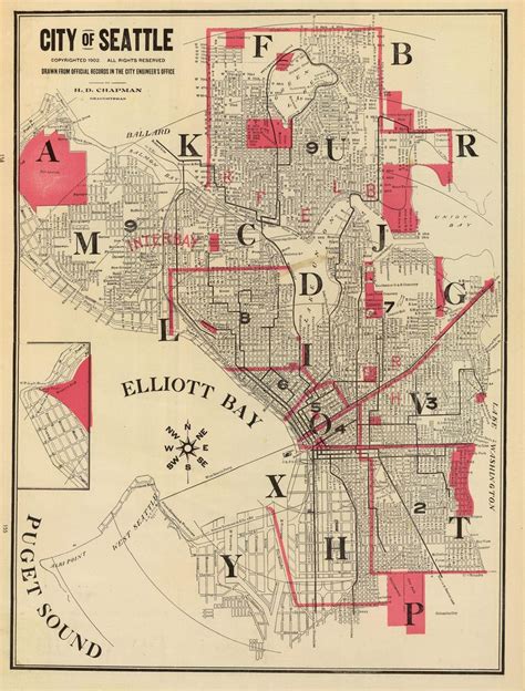 Seattle Street Map Printable