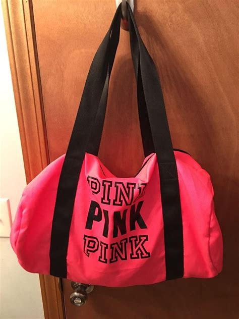 Victoria Secret Pink Gym Bag On Mercari Pink Canvas Tote Bag Pink