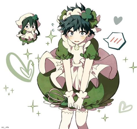 Healer Deku Dekubowl Anime Chibi Izuku Midoriya Shugo Chara