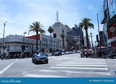 Hollywood Boulevard In Los Angeles California Editorial Stock Photo