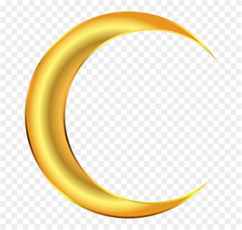 Moon Clipart Transparent Background Gold Crescent Moon Png Free