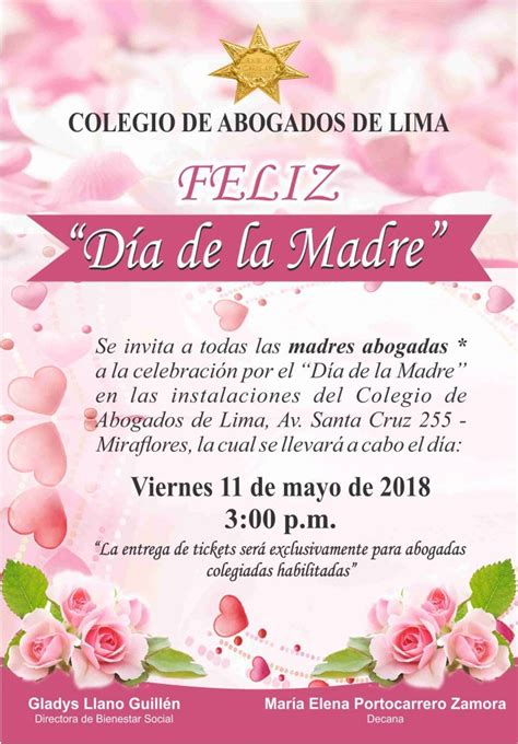 Día del ahijado y el nieto (argentina). INVITACIÓN POR EL DÍA DE LA MADRE | Colegio de Abogados de ...