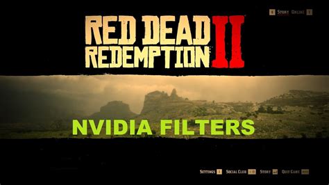 Red Dead Redemption 2 Nvidia Filters Youtube