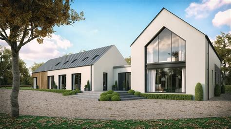 Open floor plans are a signature characteristic of this style. Modern House Straffan, County Kildare | Slemish Design ...