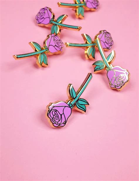 Pink Rose Pins Pin And Patches Pins Pink