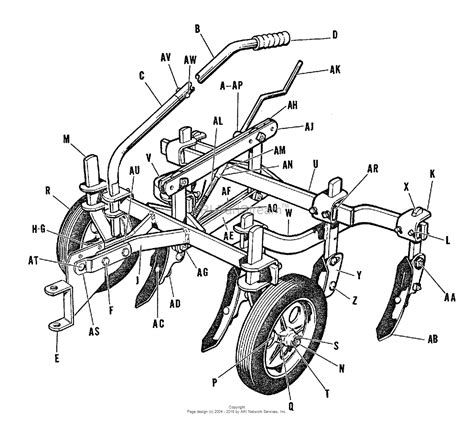 Simplicity 990205 Cultivator For Use With Two Wheel Tractors Parts Diagram For Cultivator