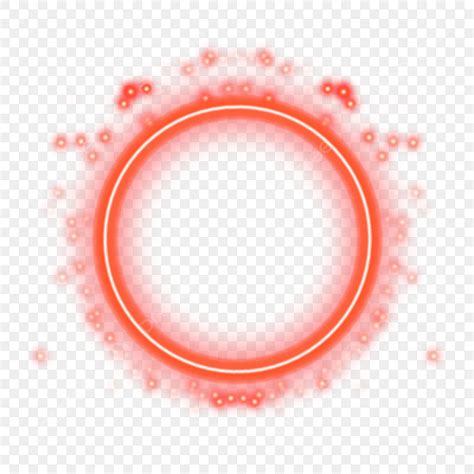 Red Glow Circle Vector Hd PNG Images Glowing Red Circle With Sparkling Effect Isolated On