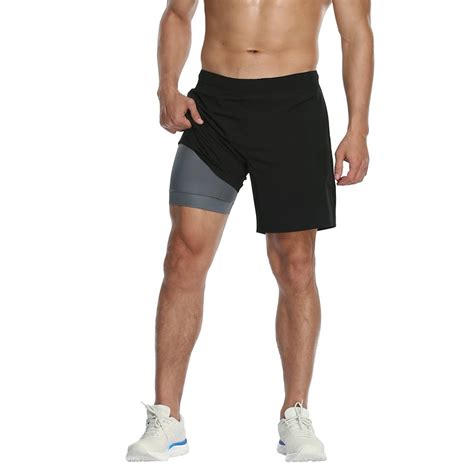 Lrd Lrd Mens Performance Workout Shorts With Compression Liner 7 Inch