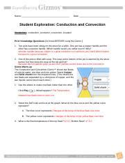 Each lesson comes with a complete set of lesson materials. Conduction and Convection Gizmo _ ExploreLearning.pdf ...