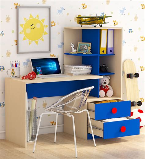 A perfect study room furnishing for every child. Buy Champion Study Table in Blue Colour - CasaCraft By ...