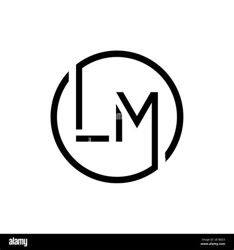 Initial Circle Lm Letter Logo Design Vector Template Abstract Letter