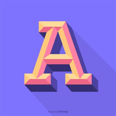 Colorido Biselado Letra Un Tipografía Vector Diseño Inspiración