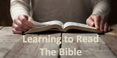 Learning To Read The Bible Good Shepherd Lutheran Church