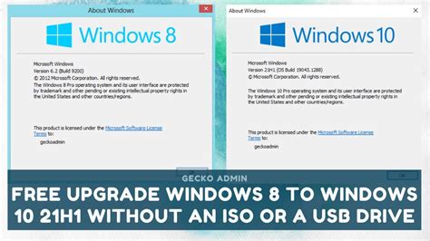 How To Upgrade Windows 8 Pro Build 9200 To Windows 10 21h1 For Free