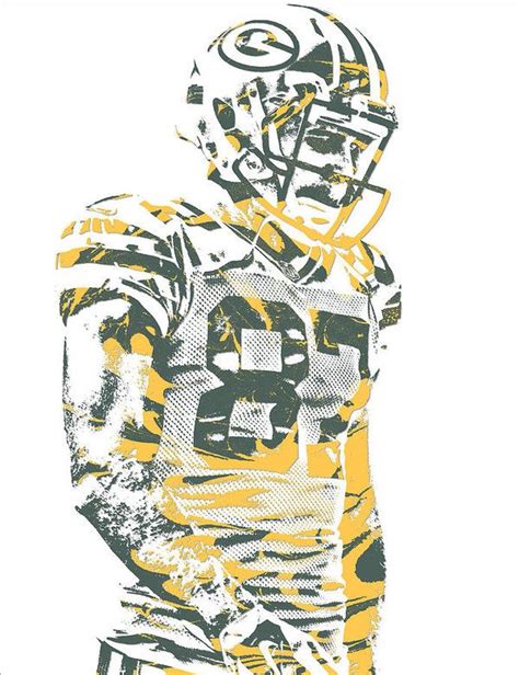 Jordy Nelson Green Bay Packers Pixel Art 13 Art Print By Joe Hamilton