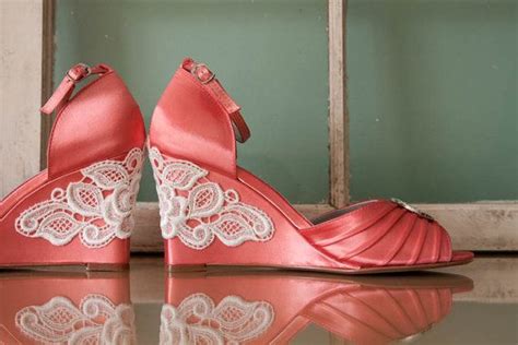 Coral Wedding Shoes Fun Wedding Shoes Wedge Wedding Shoes Wedding
