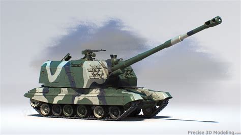 2s19m1 155 Msta S Is A Self Propelled 155 Mm Howitzer Designed By Russia