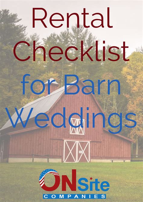 Search nearby apartments, condos, and homes for rent. Rental Checklist for Barn Weddings| Blog | On Site Co
