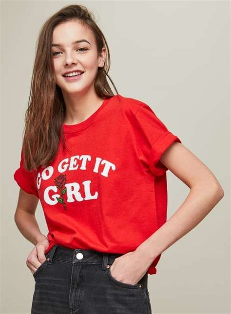 red go get it girl tee girls red t shirt girls tees fashion