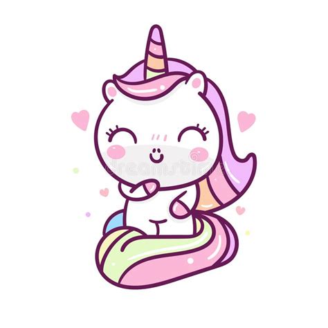 Cute Unicorn Vector Pony Cartoon Pastel Color Kawaii Animal Nursery