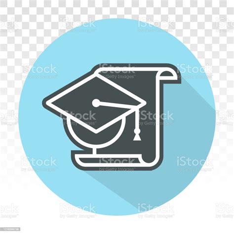 Graduierung Hut Kappe Flache Symbole Für Apps Und Websites Stock Vektor