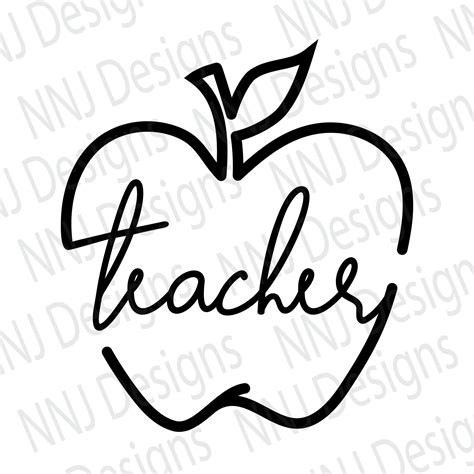 Teacher Apple Svg Apple Clipart Back To School Teacher Life Etsy
