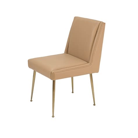 Art Dining Chair Beige Leather Ruth And Joanna