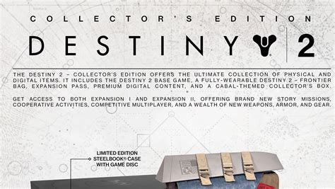 Destiny 2 Collectors Edition Whats Included