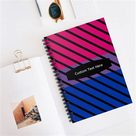 Personalized Bi Pride Notebook Journal Bisexual Flag Lined Etsy