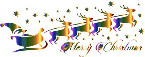 Big Image Santa Claus Reindeer Clipart Free Transparent Png